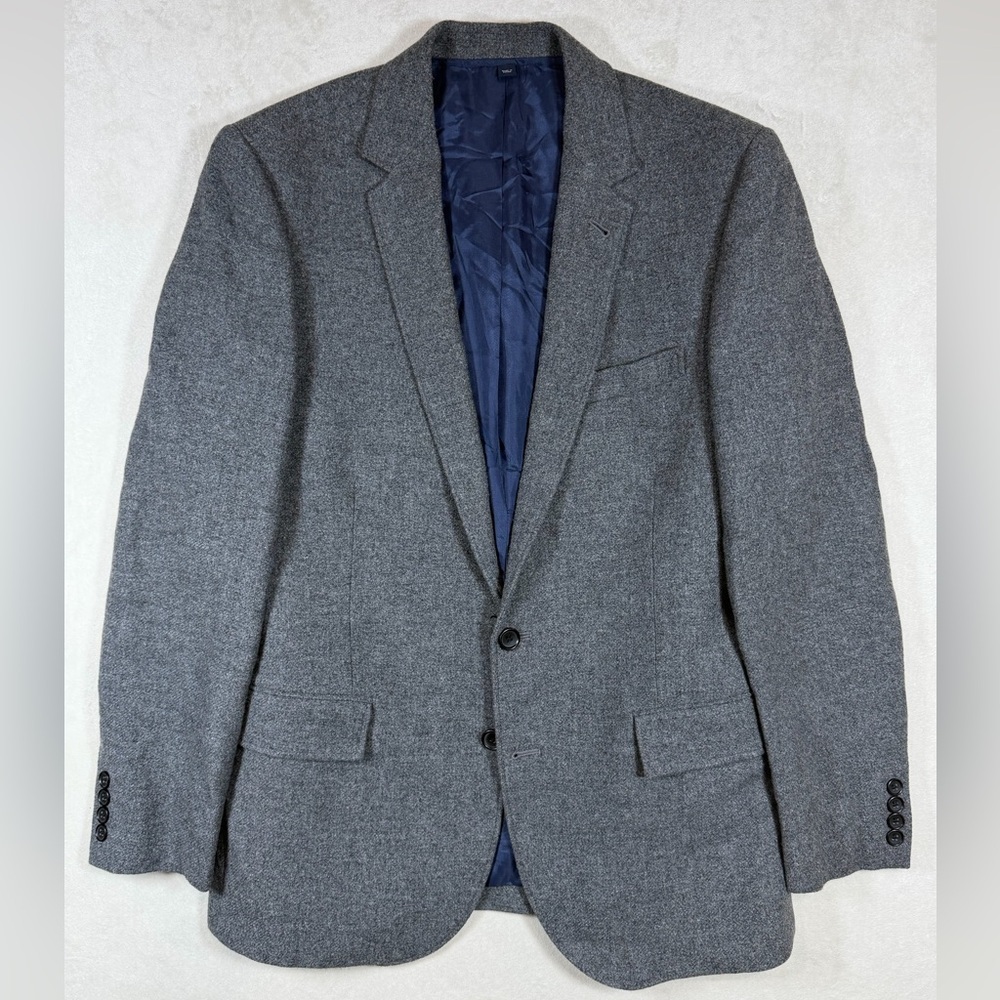 J. Crew 42R Classic Wool Blend Charcoal Gray Blazer Staple Business Coat